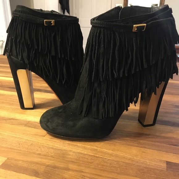 B Brian Atwood black suede booties - Picture 2 of 3